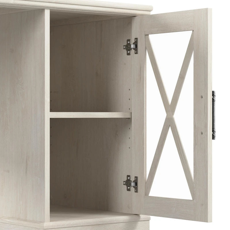 Bureau de style rustique Lennox 60W avec armoire de rangement