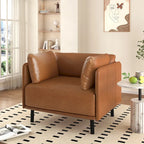 Fauteuil de salon en similicuir Daphne