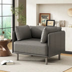 Fauteuil de salon en similicuir Daphne