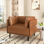 Daphne Faux Leather Lounge Chair by 