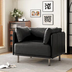 Fauteuil de salon en similicuir Daphne