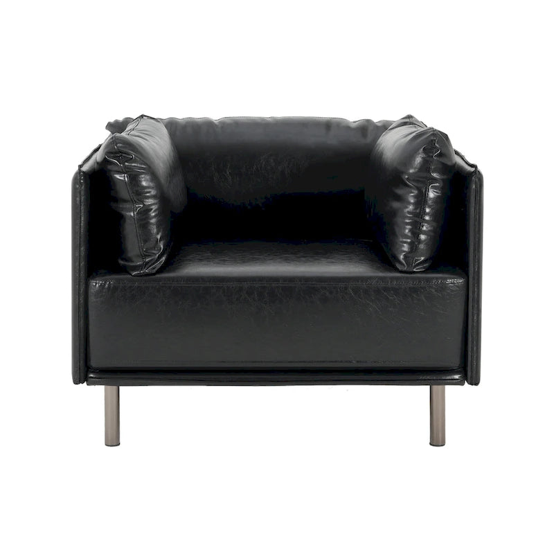 Fauteuil de salon en similicuir Daphne