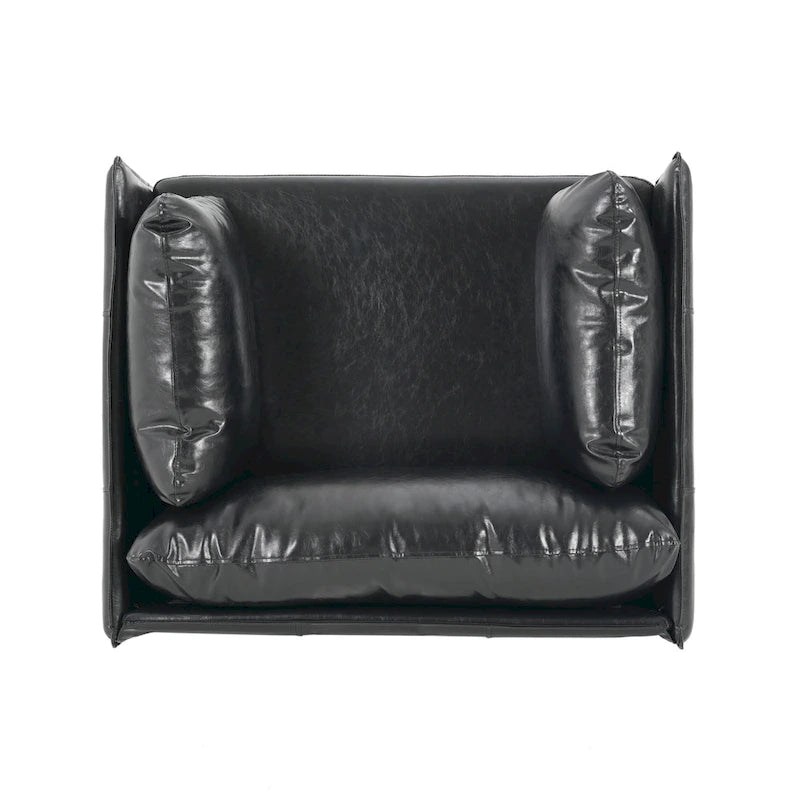 Fauteuil de salon en similicuir Daphne