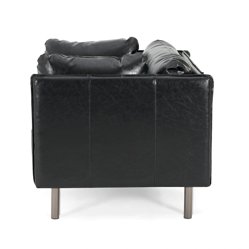 Fauteuil de salon en similicuir Daphne