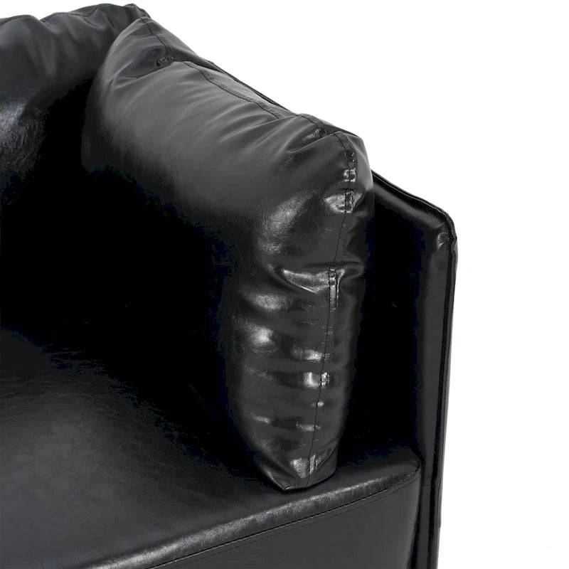 Fauteuil de salon en similicuir Daphne