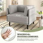Fauteuil de salon en similicuir Daphne