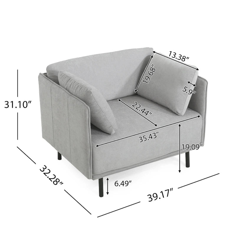 Fauteuil de salon en similicuir Daphne