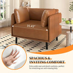 Fauteuil de salon en similicuir Daphne