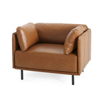 Fauteuil de salon en similicuir Daphne