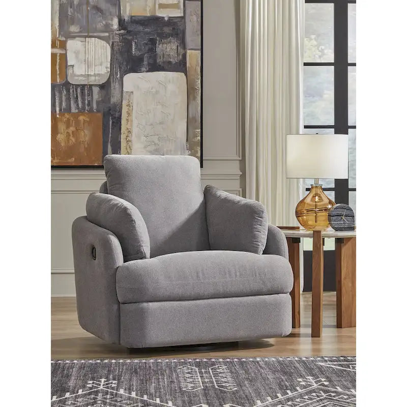  Modmax Dark Gray Swivel Glider Recliner