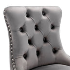 25 tabourets de bar modernes avec dossier capitonné, bordure cloutée et pieds en métal chromé, pour salle à manger, salon et chambre