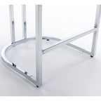 25 tabourets de bar modernes avec dossier capitonné, bordure cloutée et pieds en métal chromé, pour salle à manger, salon et chambre