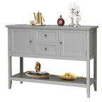 Table console en bois avec tiroirs, buffet de salle à manger