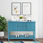 Table console en bois avec tiroirs, buffet de salle à manger