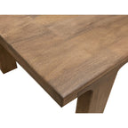 Table de salle à manger Okai, plateau rectangulaire de 221 cm, en manguier massif brun rustique