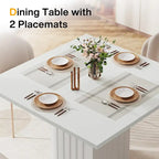 Table à manger carrée moderne en bois, petite, pour 4 personnes