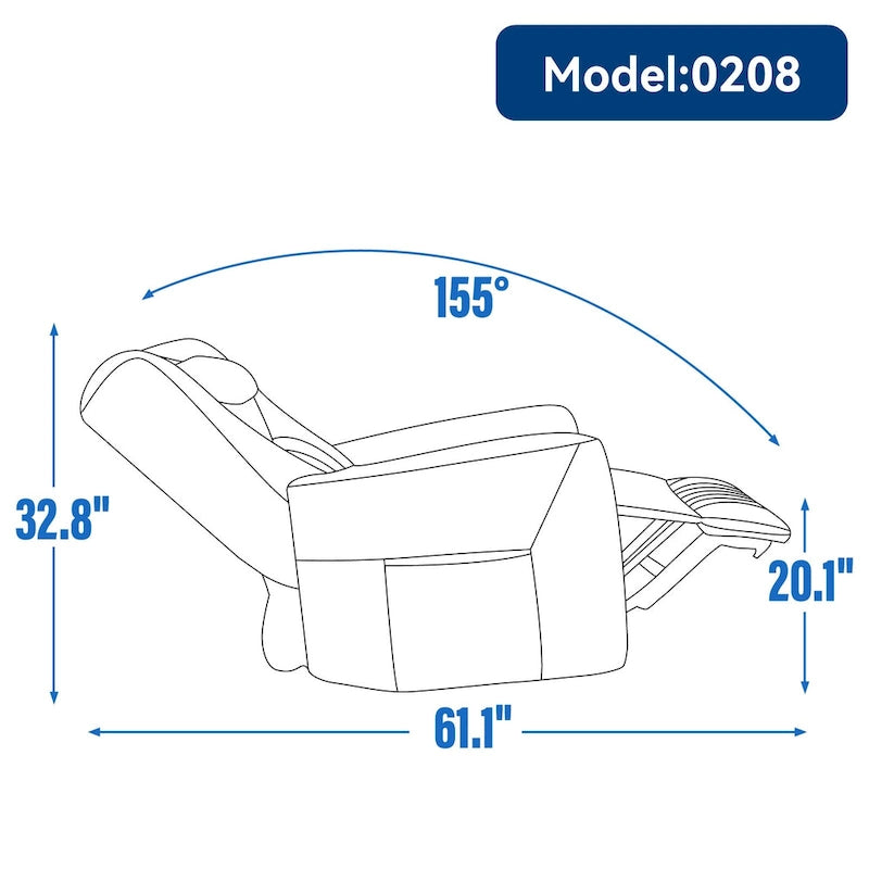 Fauteuil inclinable électrique beige avec pivotement à 270°, fonction bascule, oreiller de soutien lombaire et cervical, ports USB et Type-C