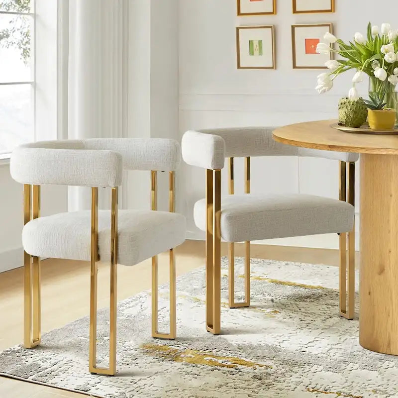 Fauteuil rembourré en chenille