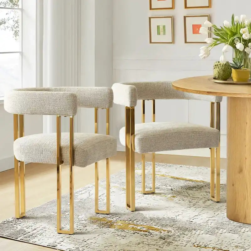 Fauteuil rembourré en chenille