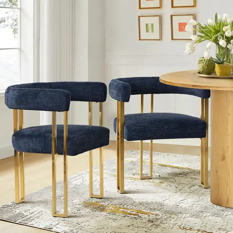 Fauteuil rembourré en chenille