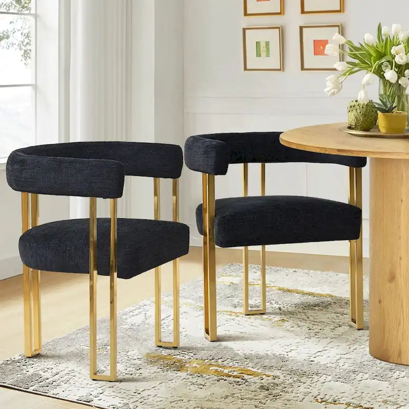 Fauteuil rembourré en chenille