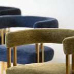 Fauteuil rembourré en chenille