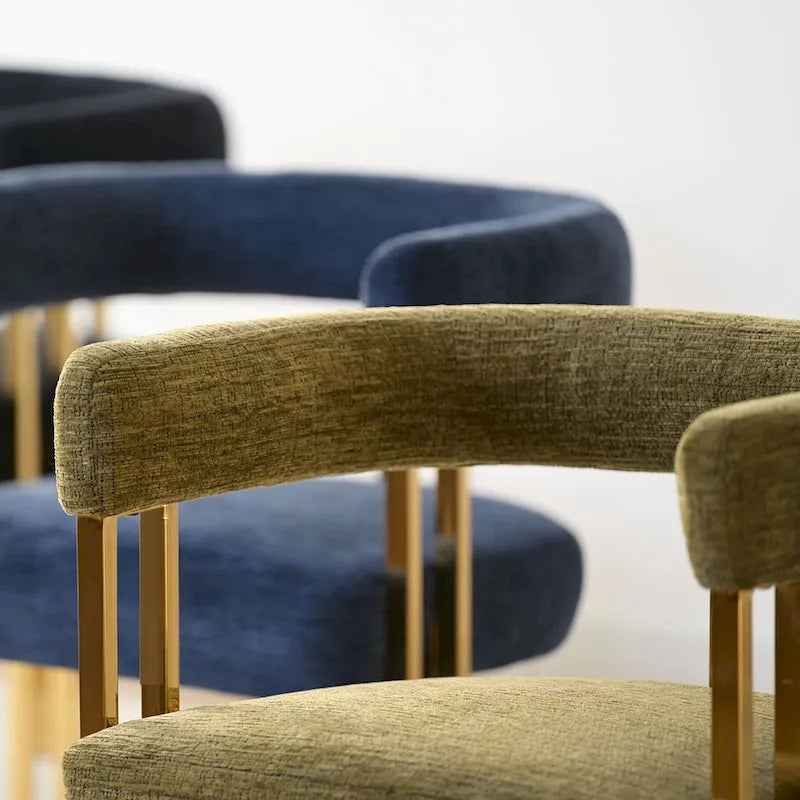 Fauteuil rembourré en chenille