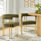 Fauteuil rembourré en chenille
