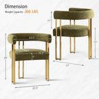 Fauteuil rembourré en chenille