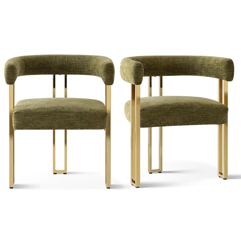 Fauteuil rembourré en chenille