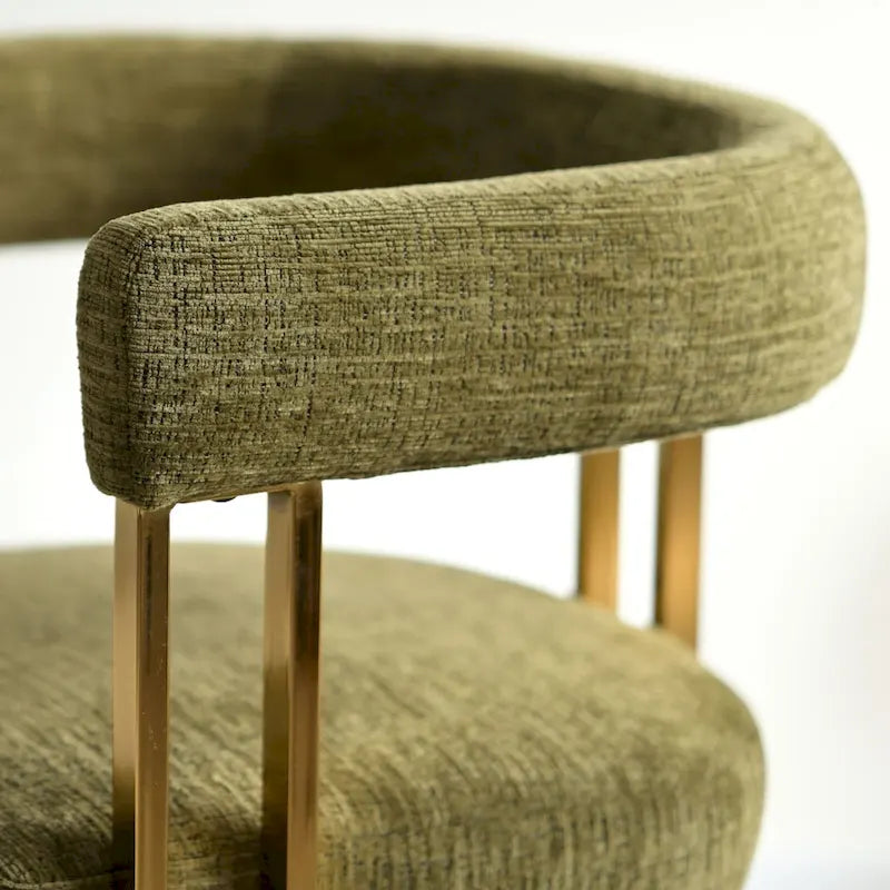 Fauteuil rembourré en chenille