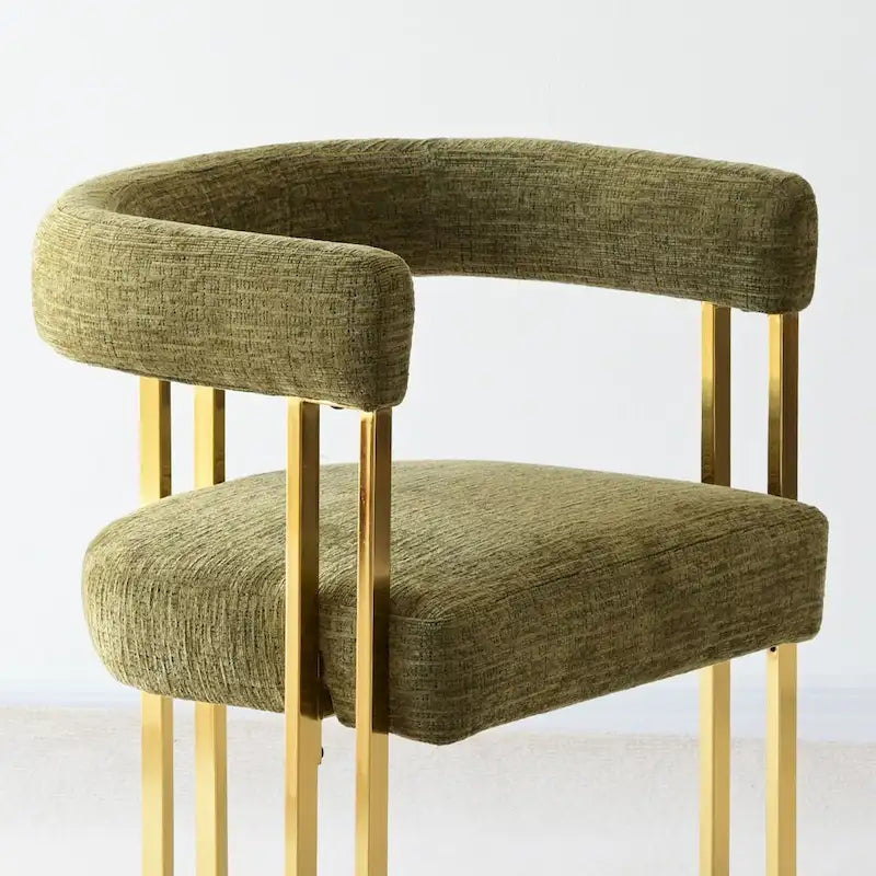 Fauteuil rembourré en chenille