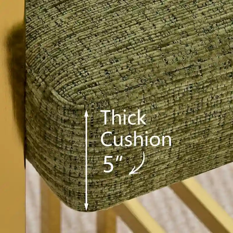 Fauteuil rembourré en chenille