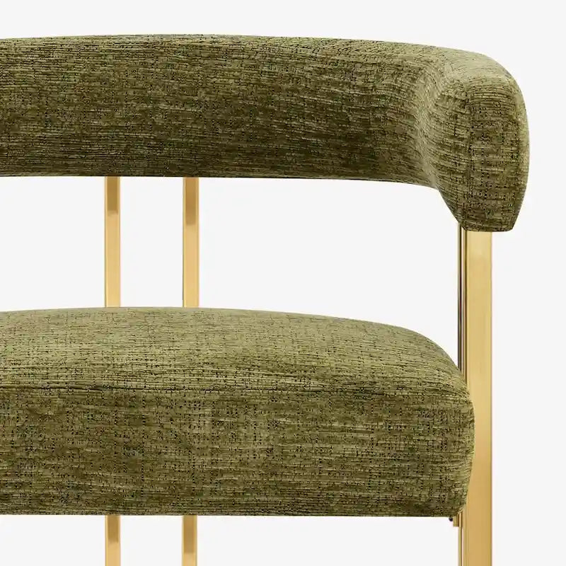 Fauteuil rembourré en chenille