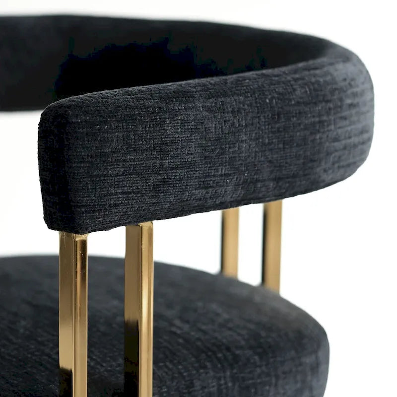 Fauteuil rembourré en chenille