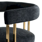 Fauteuil rembourré en chenille