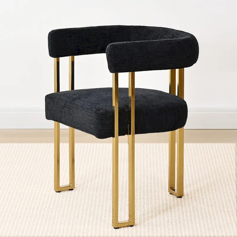 Fauteuil rembourré en chenille
