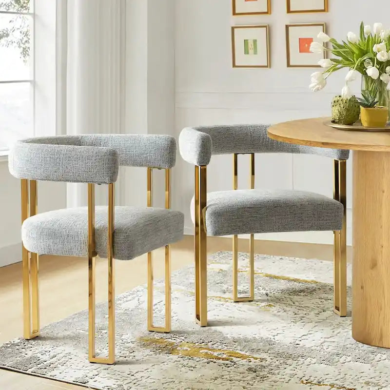Fauteuil rembourré en chenille