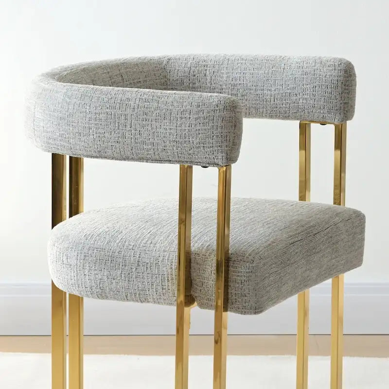 Fauteuil rembourré en chenille