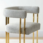 Fauteuil rembourré en chenille