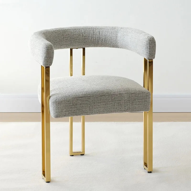 Fauteuil rembourré en chenille