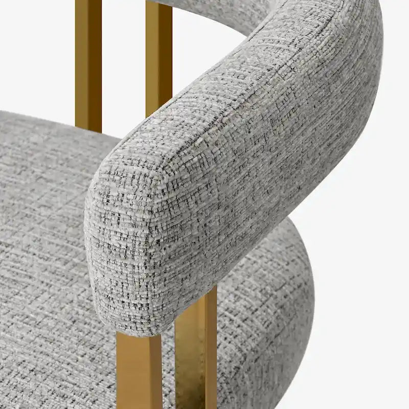 Fauteuil rembourré en chenille