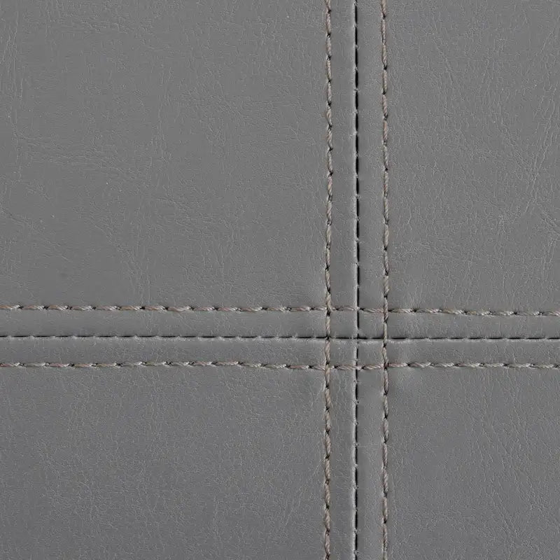 Banc de rangement pliant capitonné - Gris acier