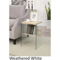  SoHo Glass End Table with Shelf