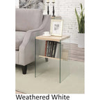  SoHo Glass End Table with Shelf
