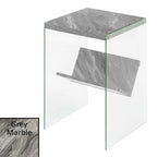 Table d'appoint en verre SoHo avec étagère
