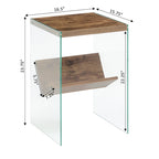 Table d'appoint en verre SoHo avec étagère