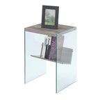 Table d'appoint en verre SoHo avec étagère