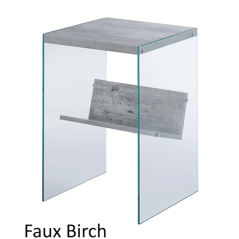 Table d'appoint en verre SoHo avec étagère
