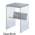 Table d'appoint en verre SoHo avec étagère
